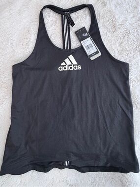 Adidas Black Logo Racerback Tank Size XS